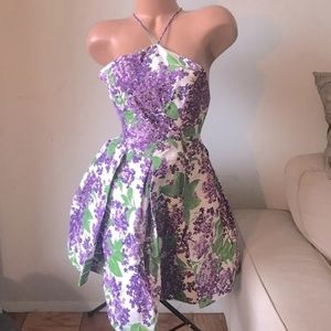 Michael Kors Open Back Floral Print Dress Size 2